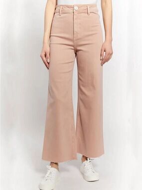 Zara High-Rise Wide Leg Jeans in Dusty Pink